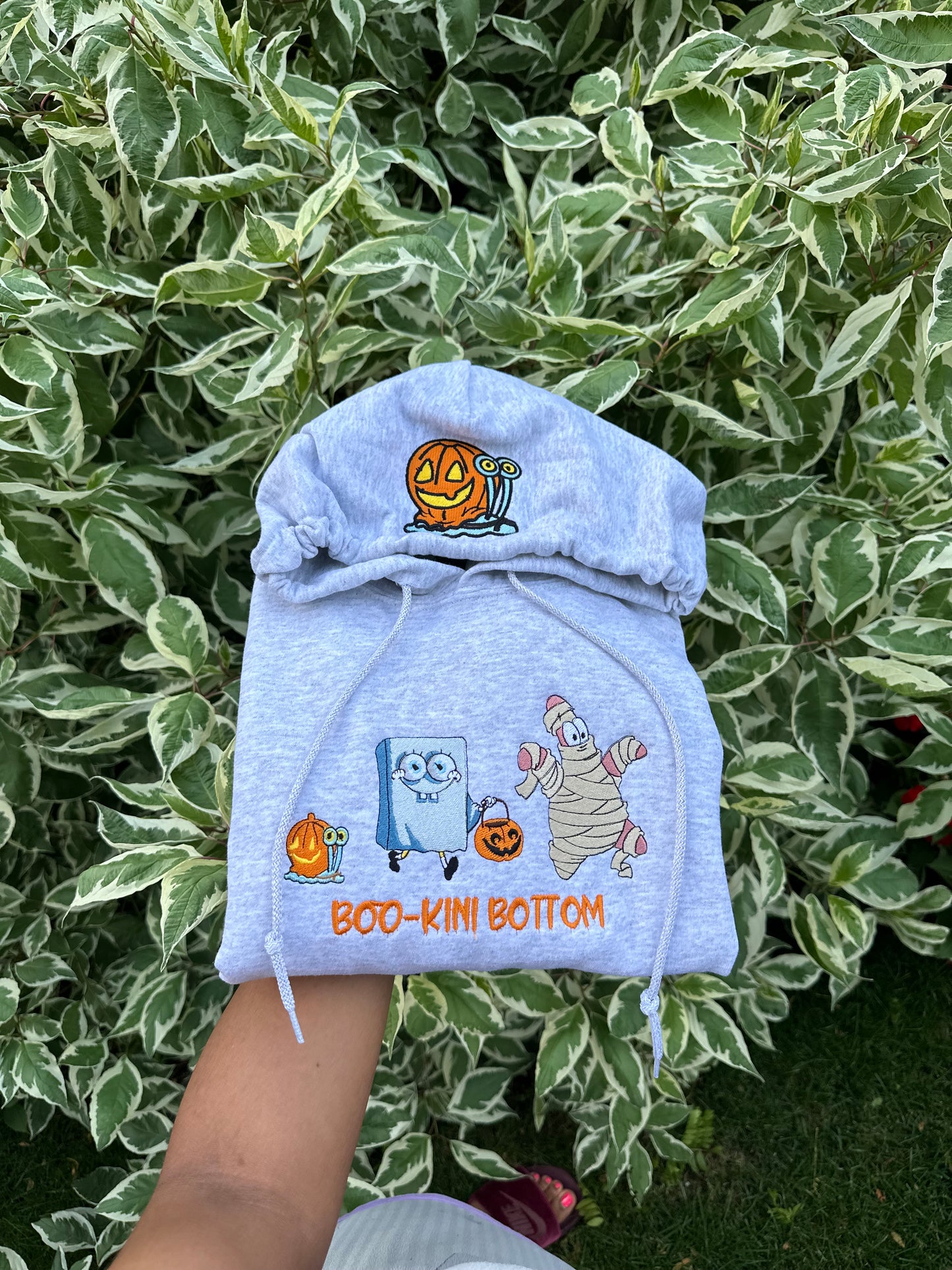 Boo-kini Bottom Halloween Hoodie – Funny Ghost Sea Crew Embroidery