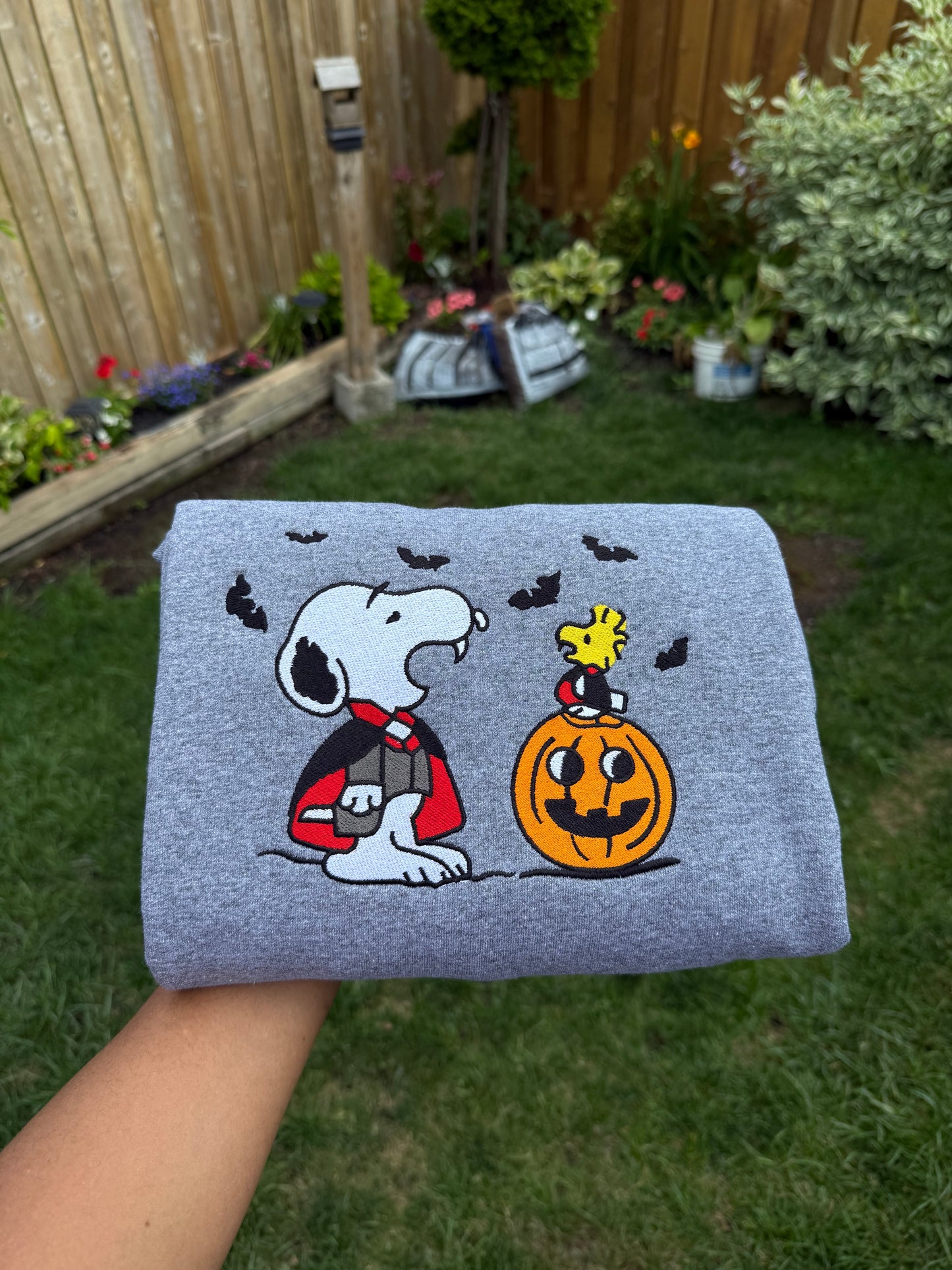 Spooky Pup Pumpkin Embroidered Sweatshirt