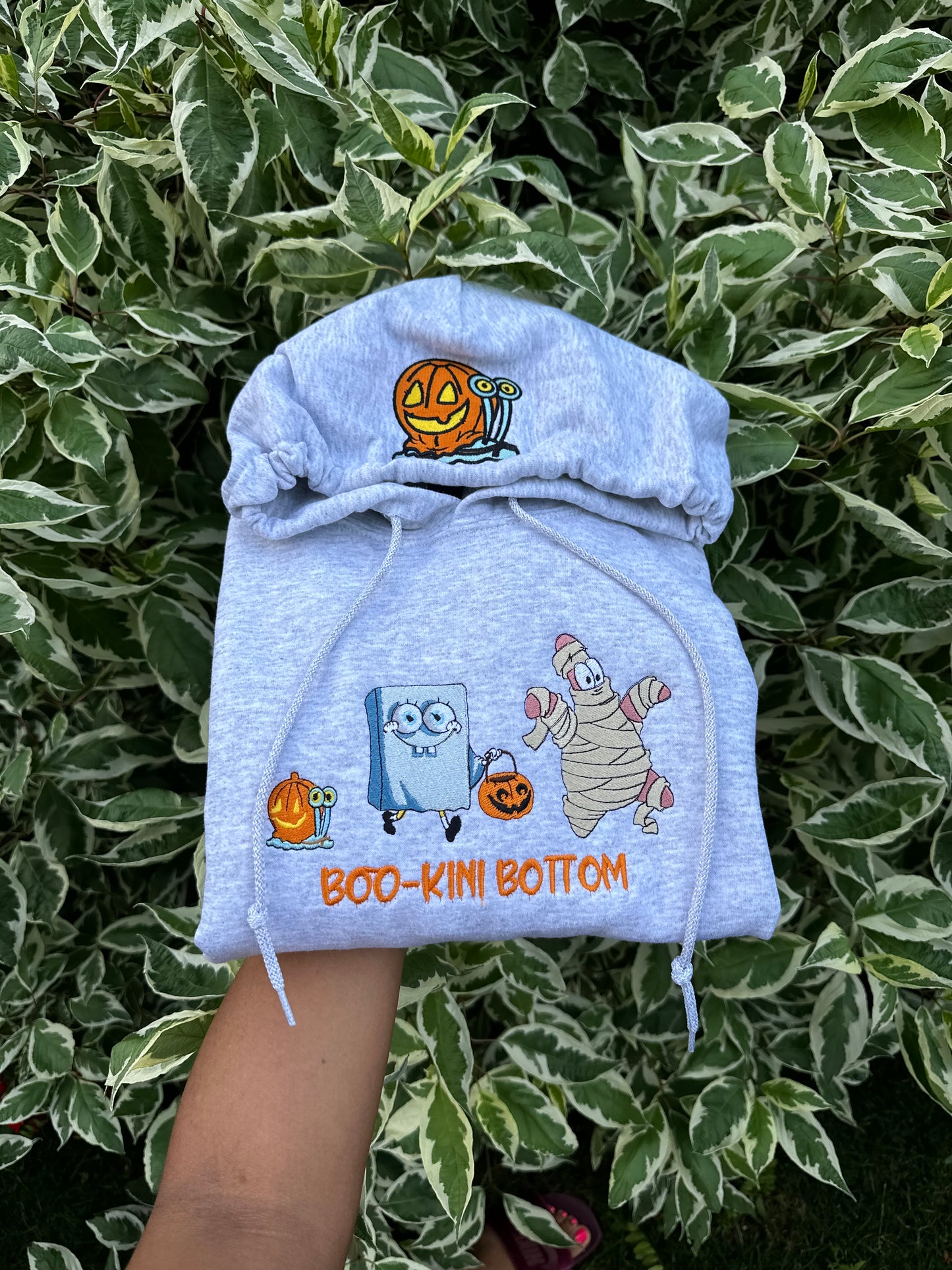 Boo-kini Bottom Halloween Hoodie – Funny Ghost Sea Crew Embroidery