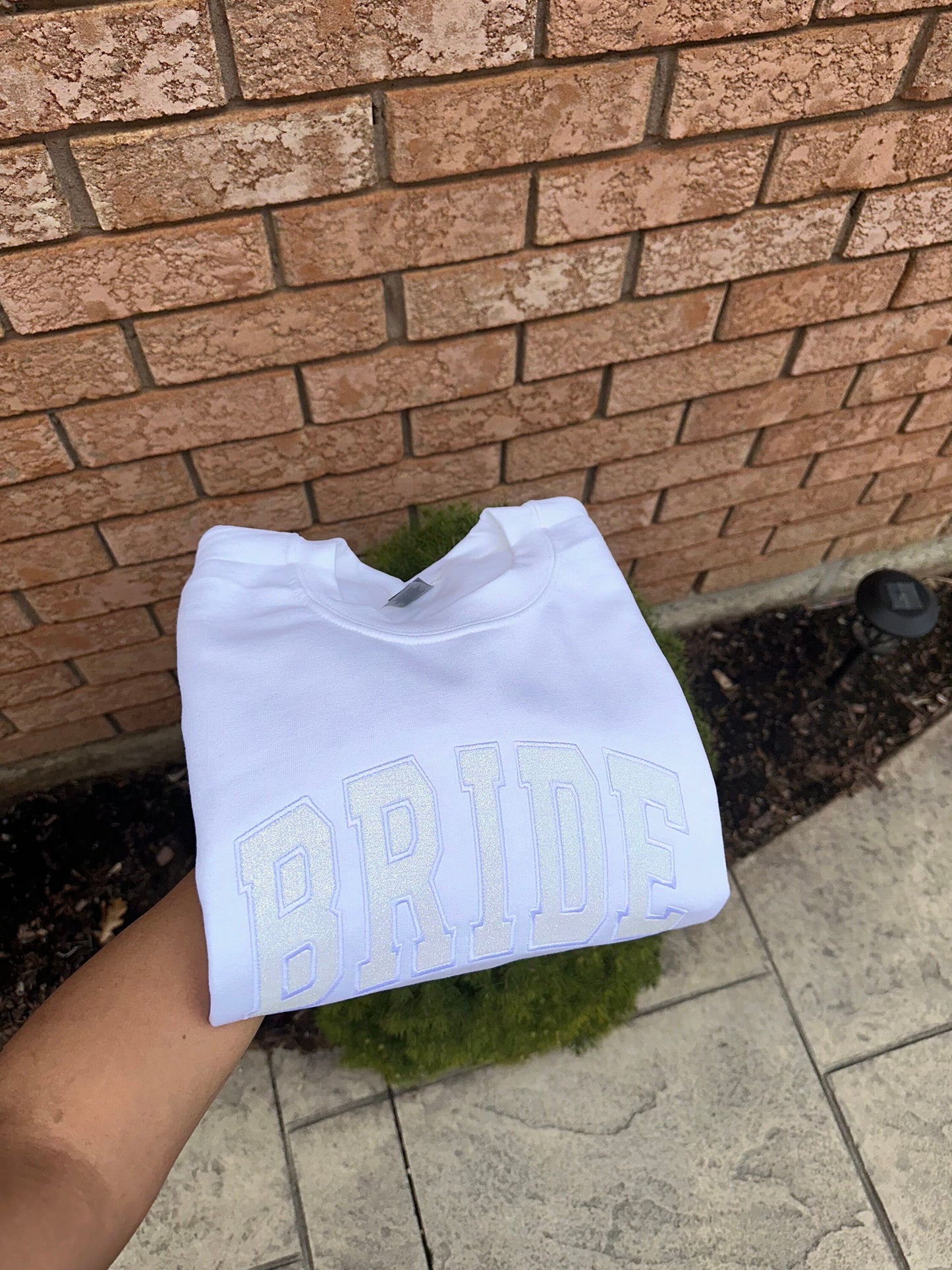 Personalized Gift For Bride, Bride Sweatshirt, Initial Heart Sleeve, Engagement Gift, Unique Bridal Shower Gift, Future Mrs Sweatshirt