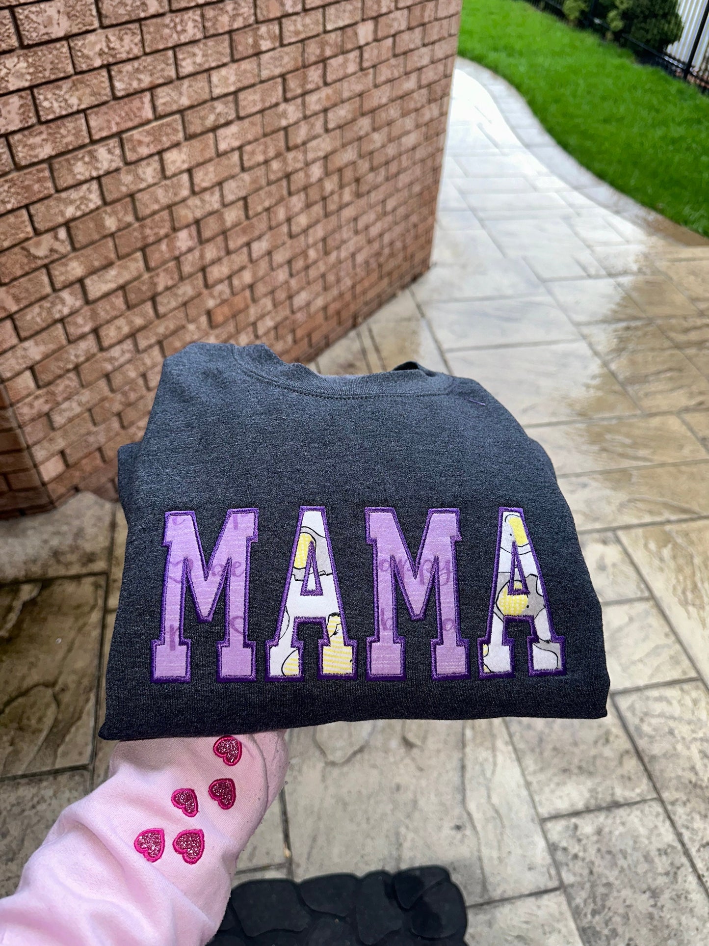 Mama Embroidered Baby Outfit Keepsake Applique Sweatshirt | Simple Mama Pullover, Gift for Mom, Personalized Mama Shirt, Mother’s Day , Mama