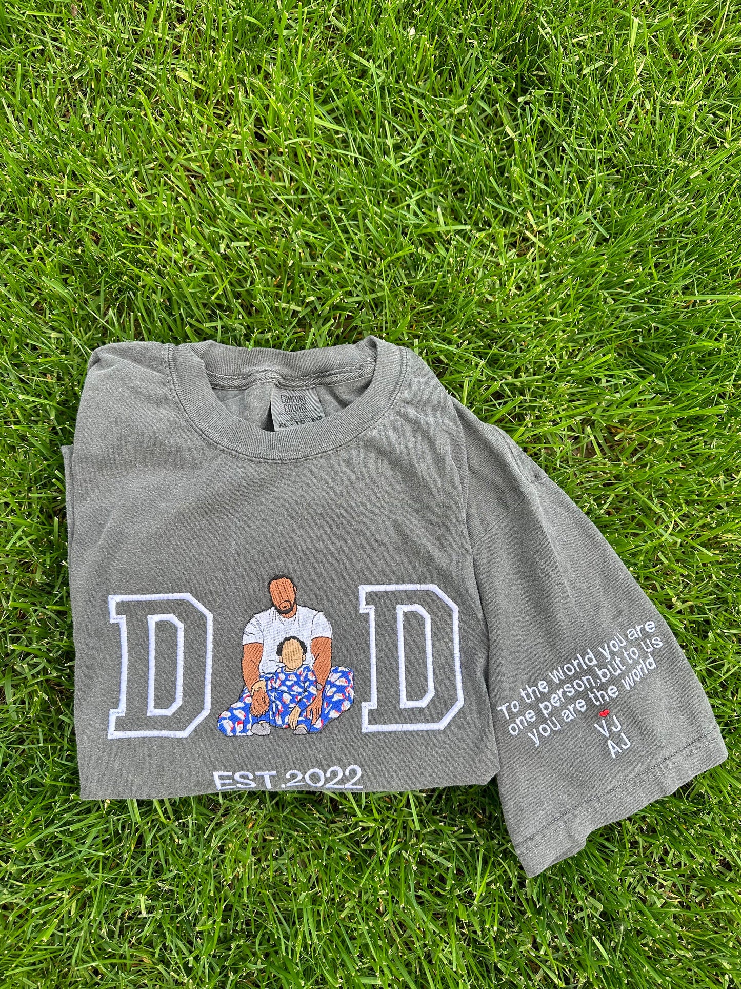 Fathers day shirt, Embroidered dad shirt, Embroidery Photo,gift for,custom embroidered shirt, custom photo shirt,custom picture