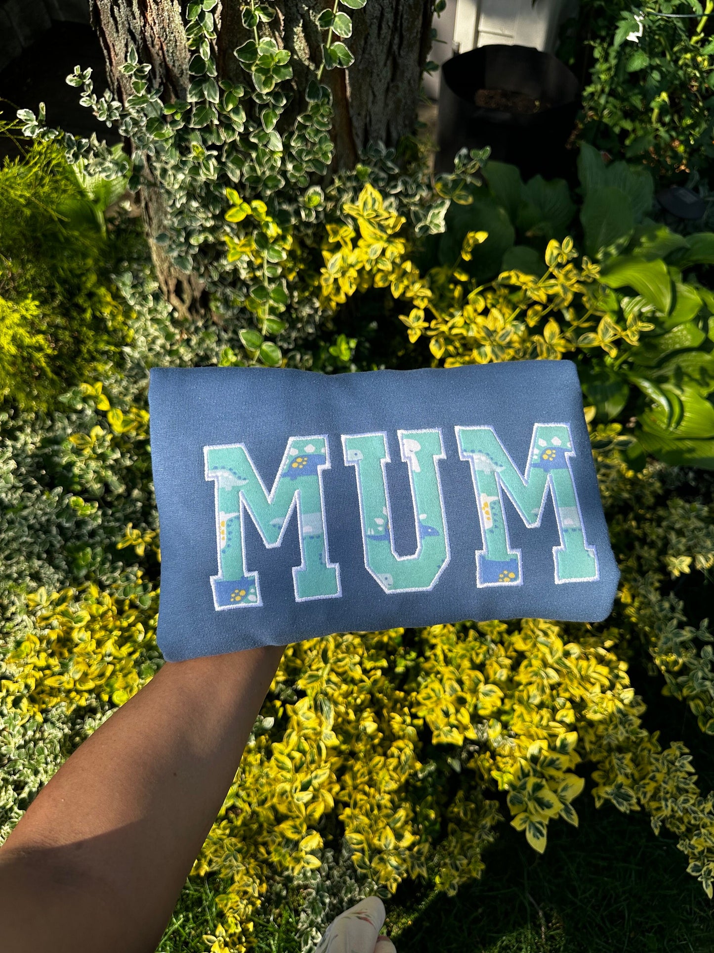 Mum Embroidered Baby Outfit Keepsake Applique Sweatshirt | Simple Mum Pullover, Gift for Mum, Personalized Mum Shirt