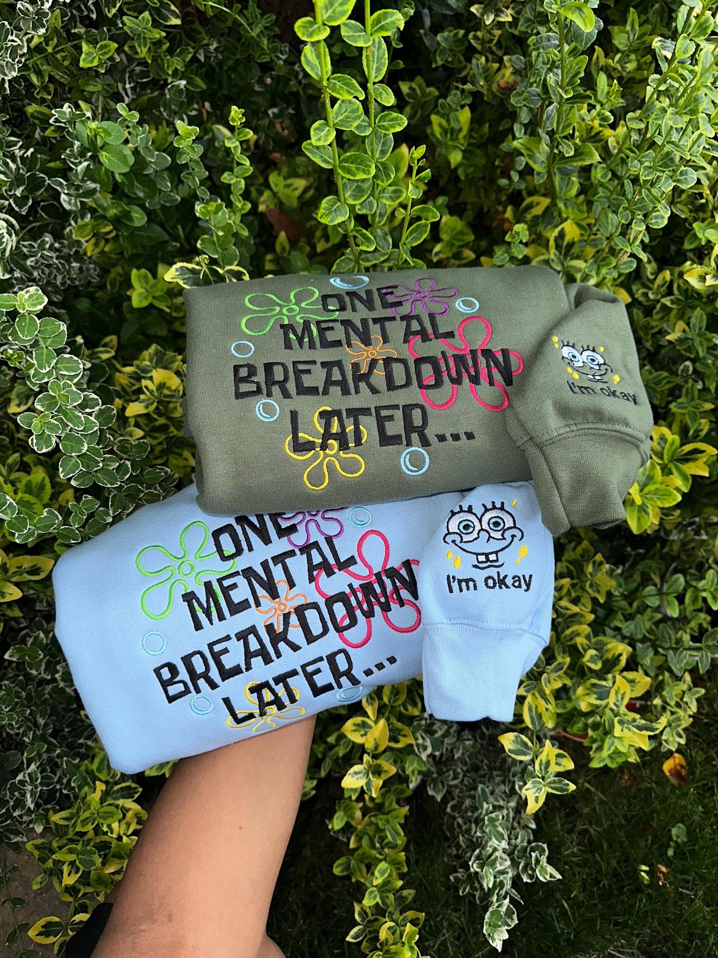 One Mental Breakdown Later Embroidered Sweatshirt- Y2K Style Embroidered Crewneck| unisex Sweatshirt- gifts for her - mental health