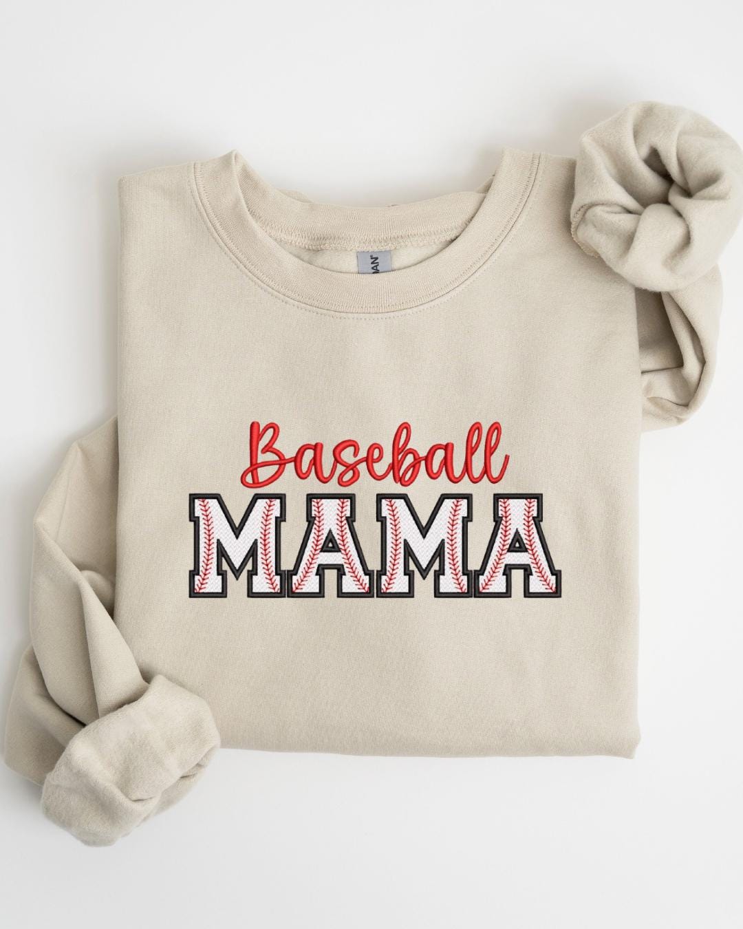 Baseball Mom Sweatshirt Embroidered, Custom Baseball Mama Shirt, Embroidered Baseball Fan Shirt, Sports Mama Sweatshirt, Sports Mom Gift