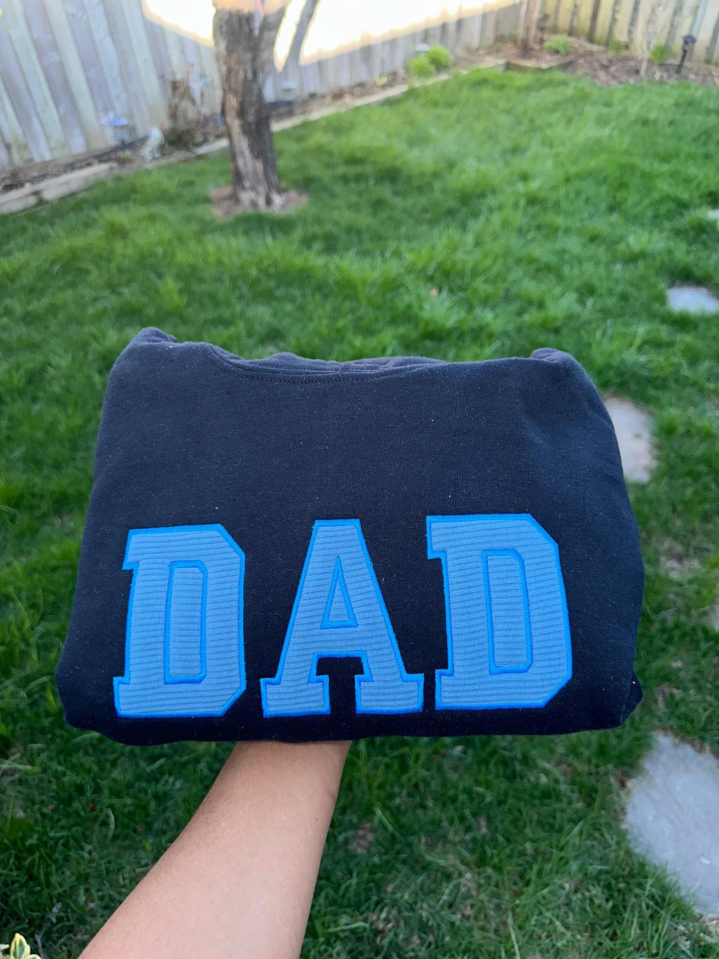 Dad Embroidered Baby Outfit Keepsake Applique Sweatshirt | Simple Dad Pullover, Gift for Dad, Personalized Dad Shirt