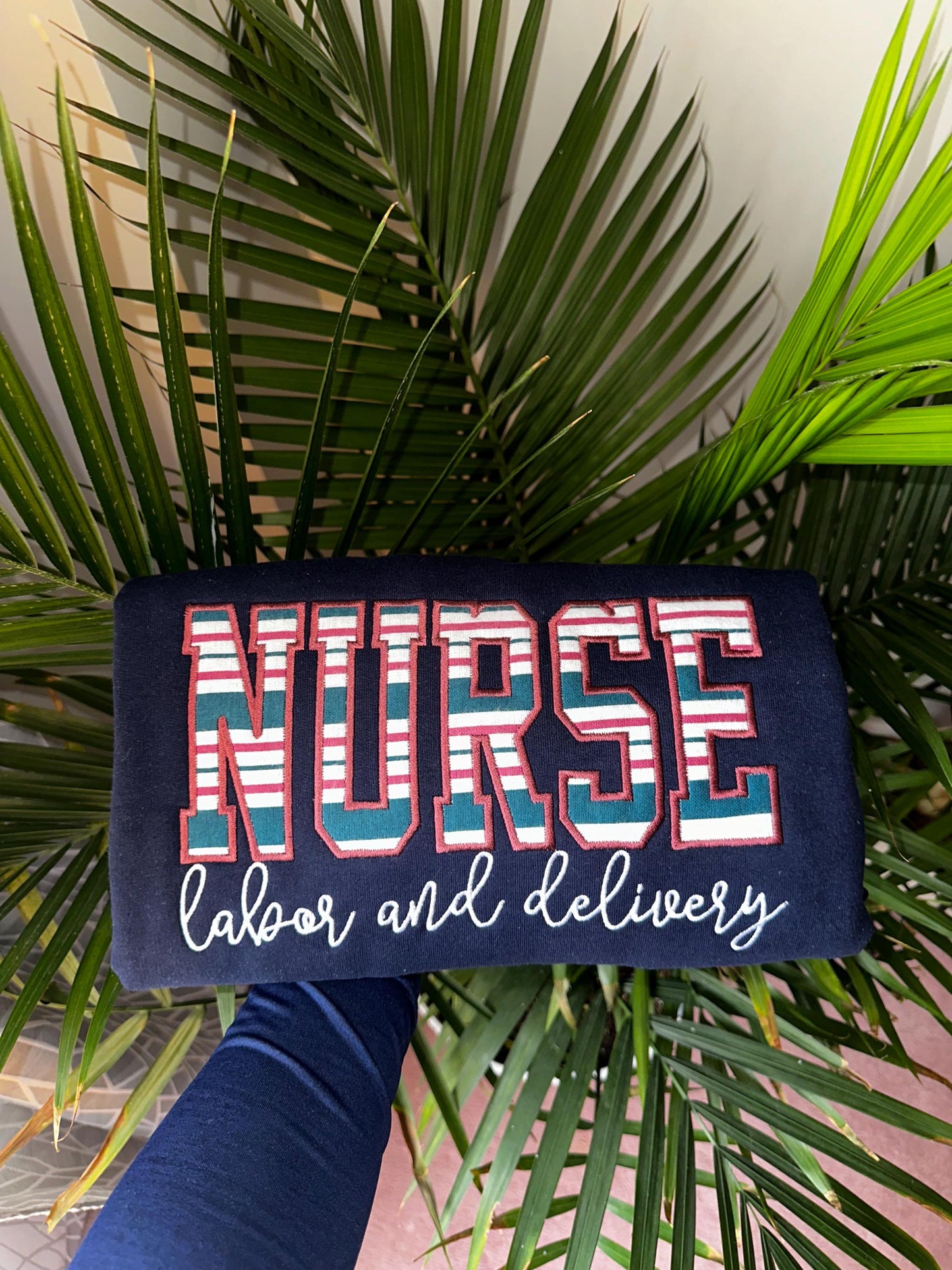 Embroidered Labor And Delivery Nurse Sweatshirt, L&D Nurse, L and D Nurse Gift, Gift for Nurse, Delivery Nurse Gift, Nurse Graduation Gift