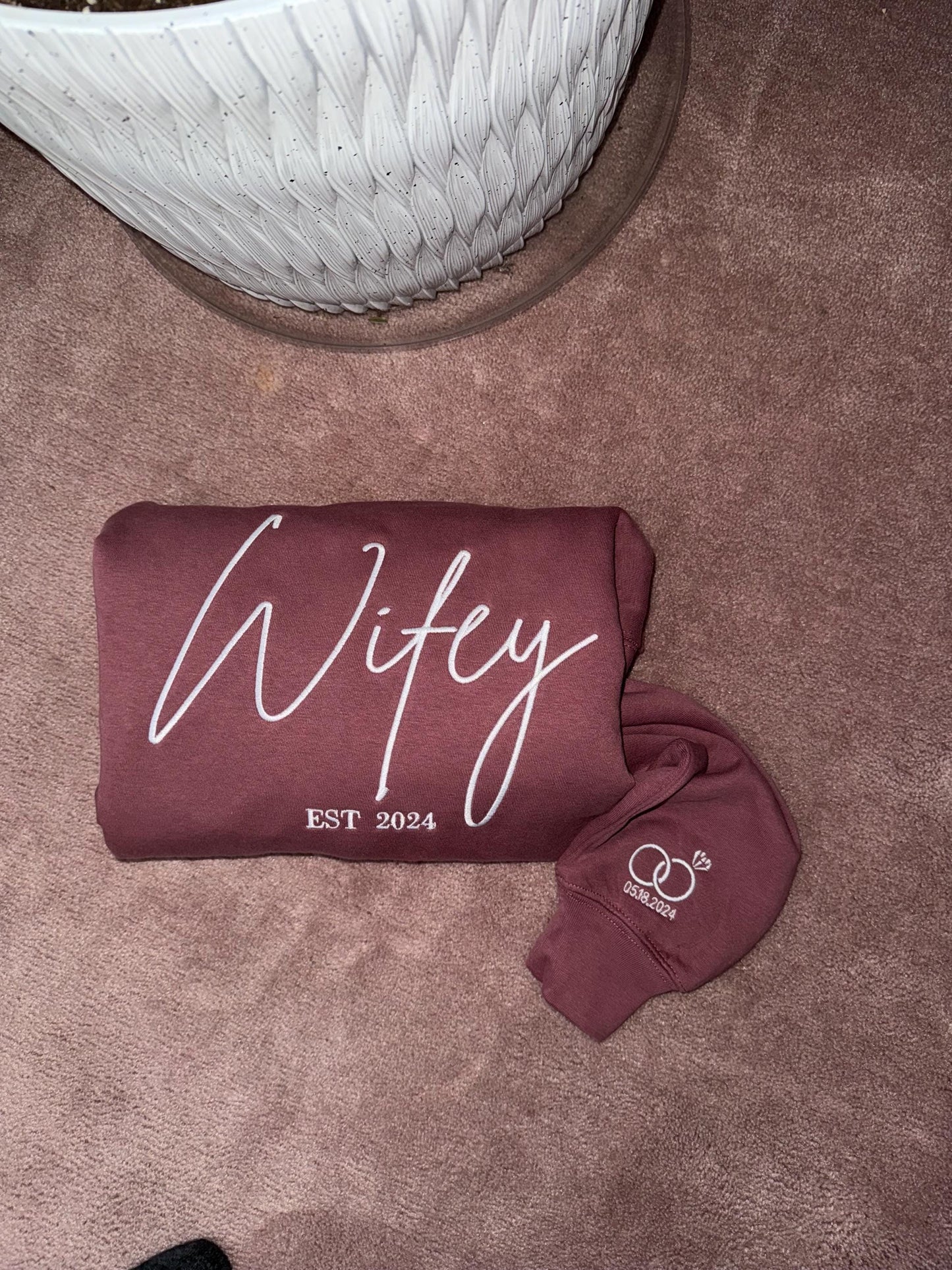 Wifey Sweatshirt, Bridal Shower Gift, Engagement Gift, Gift for Bride, Wedding Gift Bestseller