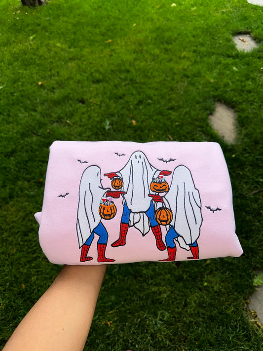 Ghost & Pumpkin Heroes Hoodie – Embroidery