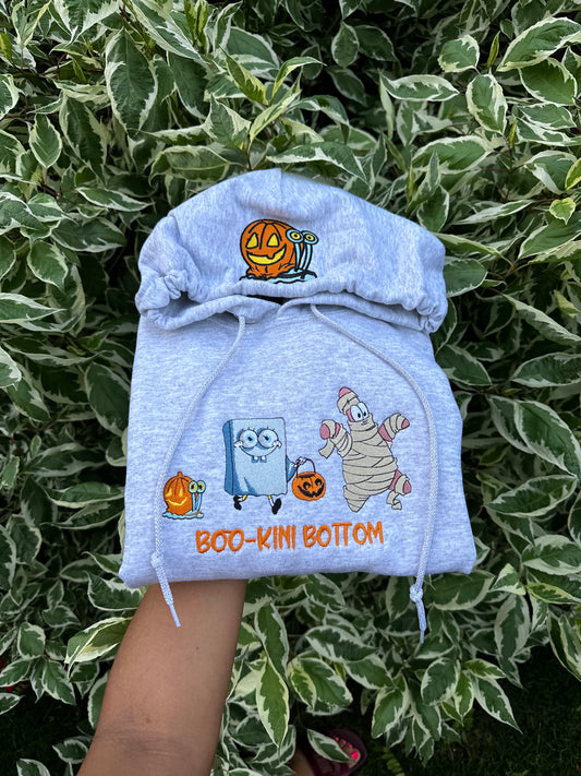 Boo-kini Bottom Halloween Hoodie – Funny Ghost Sea Crew Embroidery