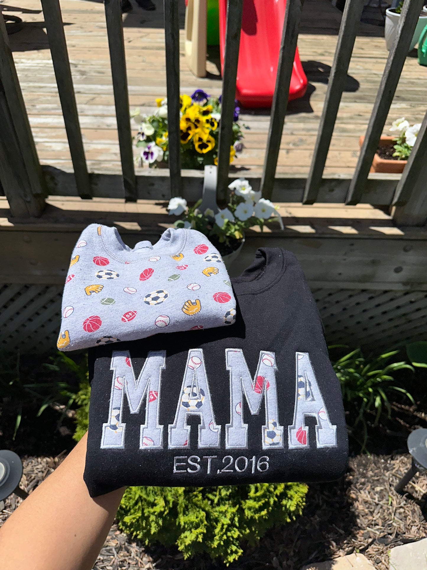 Mama Embroidered Baby Outfit Keepsake Applique Sweatshirt | Simple Mama Pullover, Gift for Mama, Personalized Mama Shirt, Mama EST