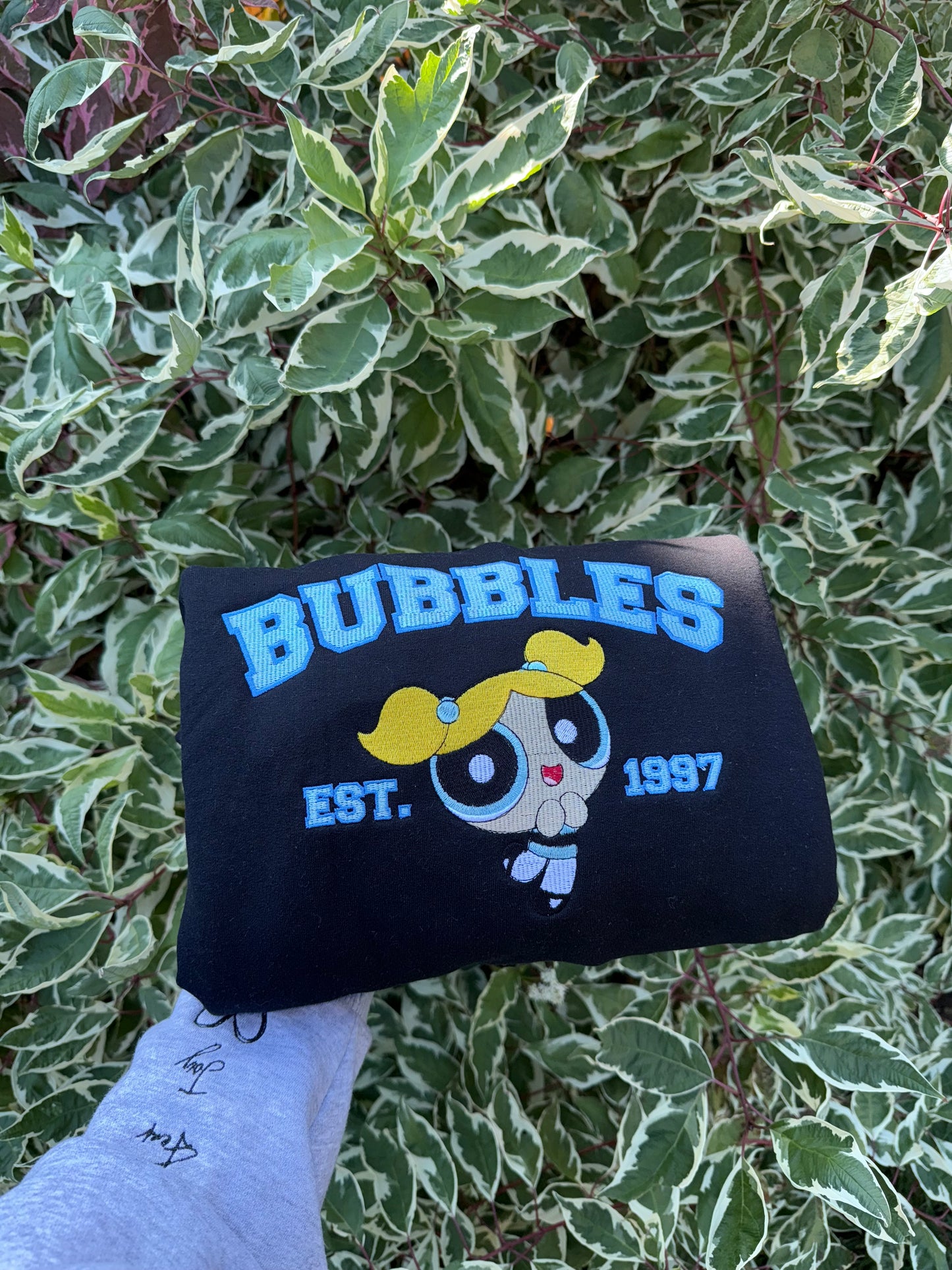 Retro Cartoon Bestie Crewneck – Embroidered Characters