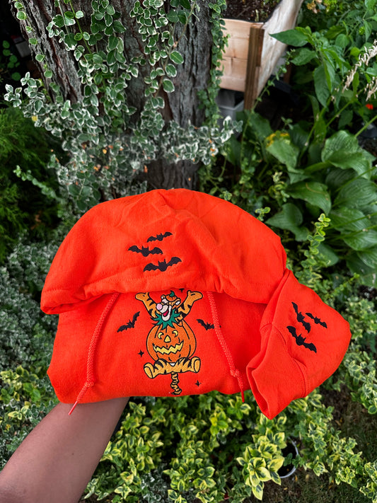 Pumpkin Snuggles & Spooky Donkey – Halloween Embroidered Hoodie