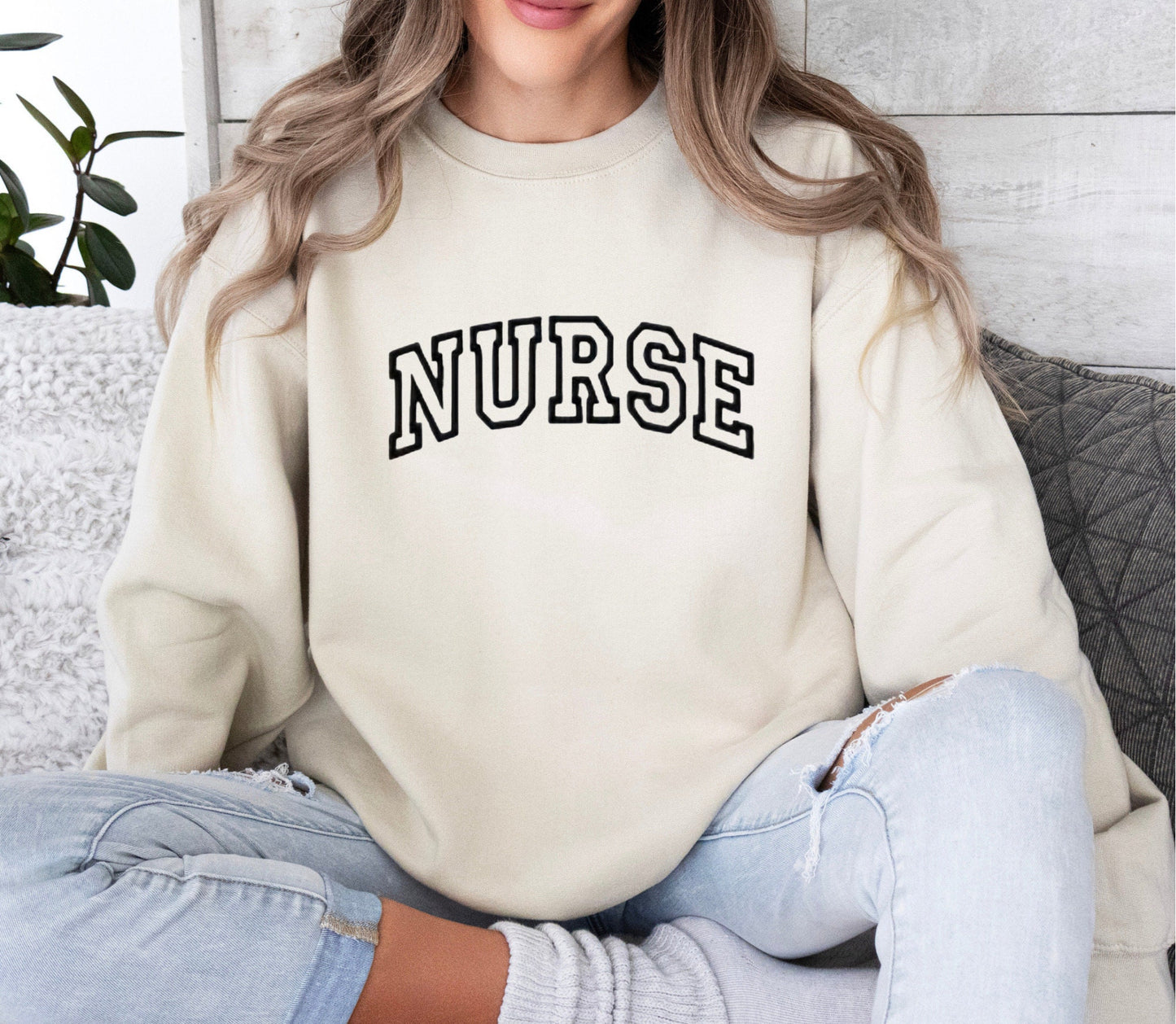 Embroidered Nurse Sweatshirt