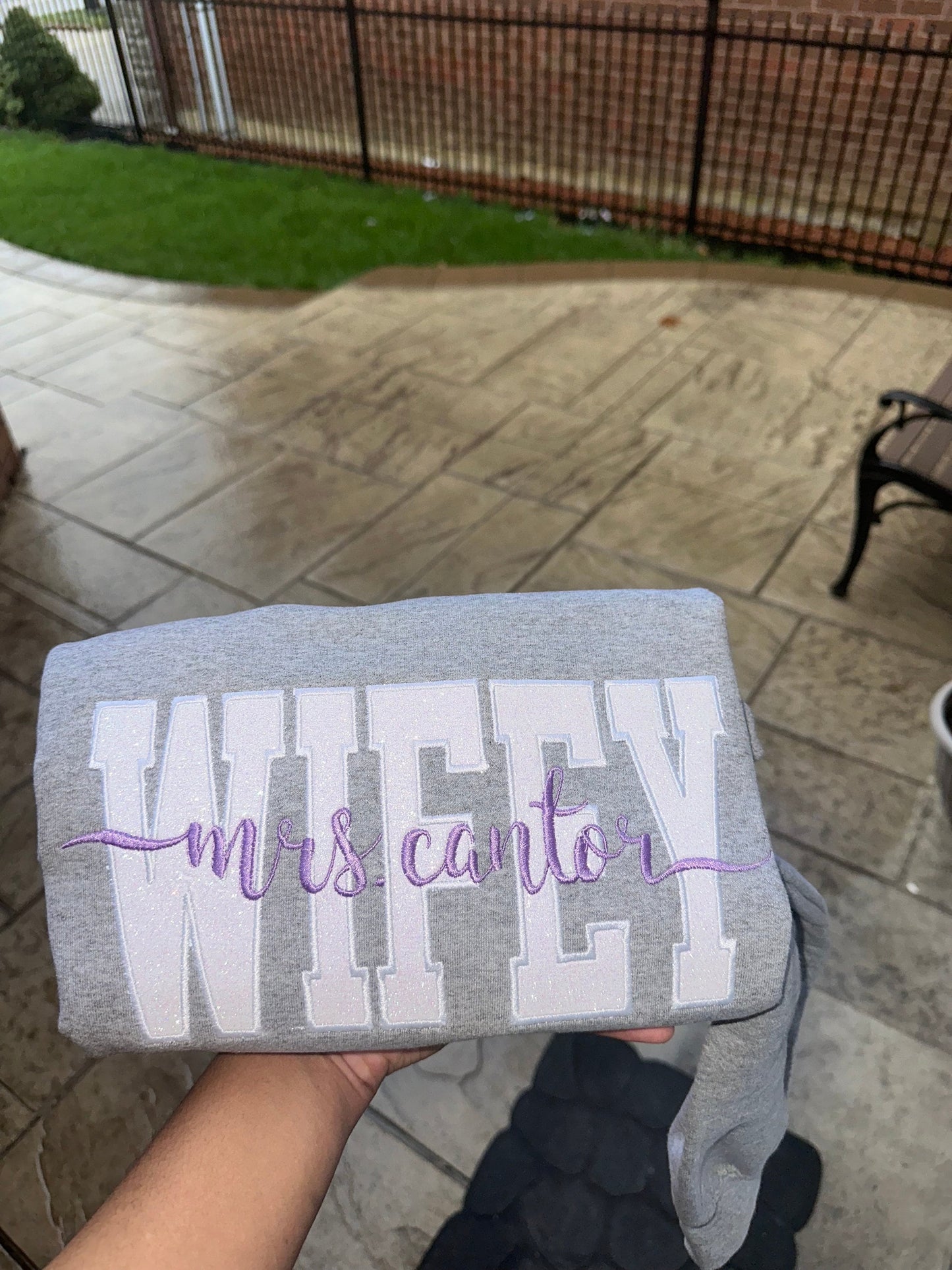 Glitter wifey with Last name