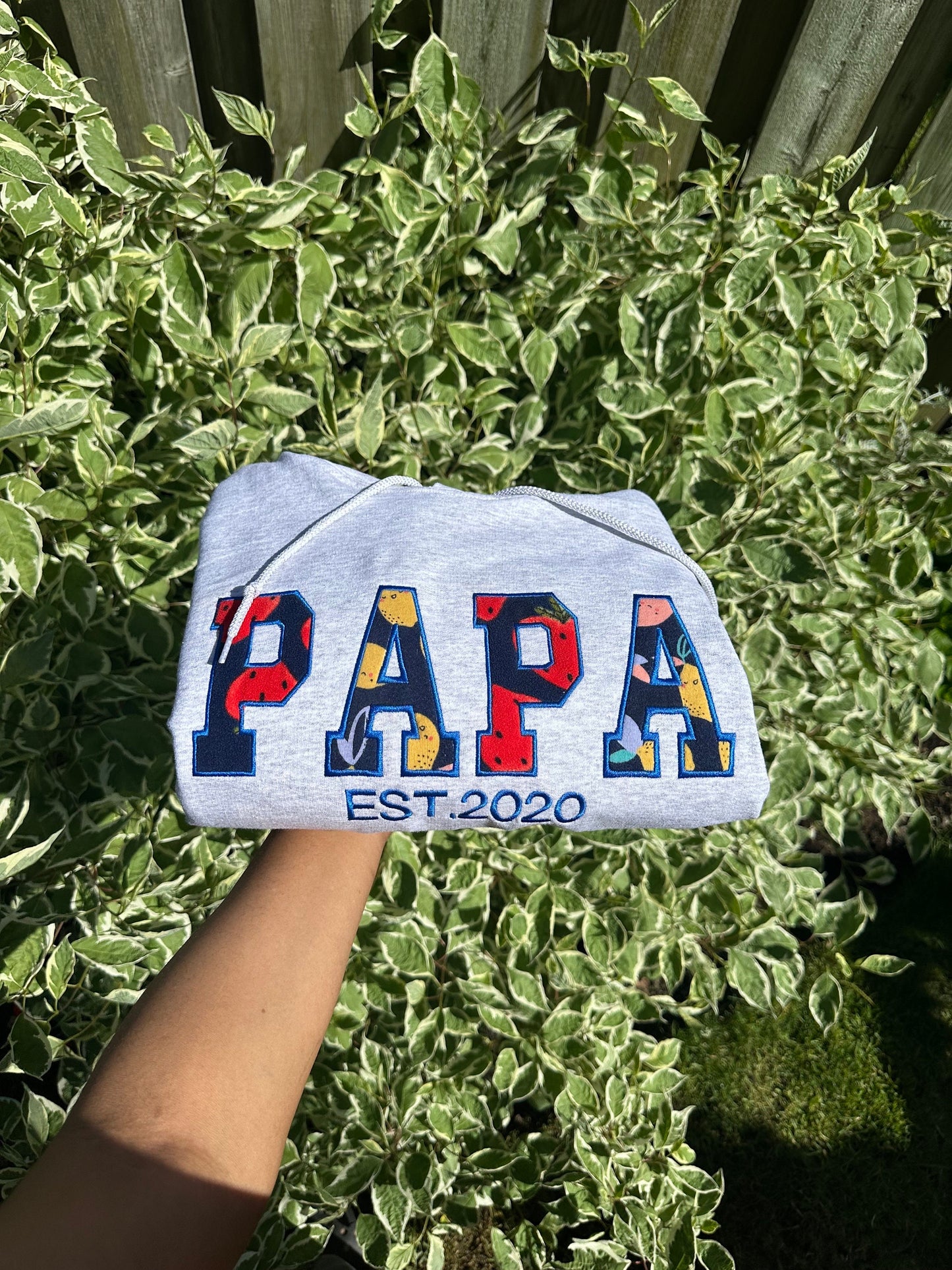 Papa Embroidered Baby Outfit Keepsake Applique Sweatshirt | Simple Papa Pullover, Gift for Papa, Personalized Papa Shirt