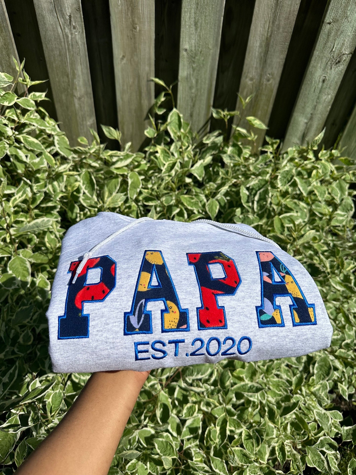 Papa Embroidered Baby Outfit Keepsake Applique Sweatshirt | Simple Papa Pullover, Gift for Papa, Personalized Papa Shirt