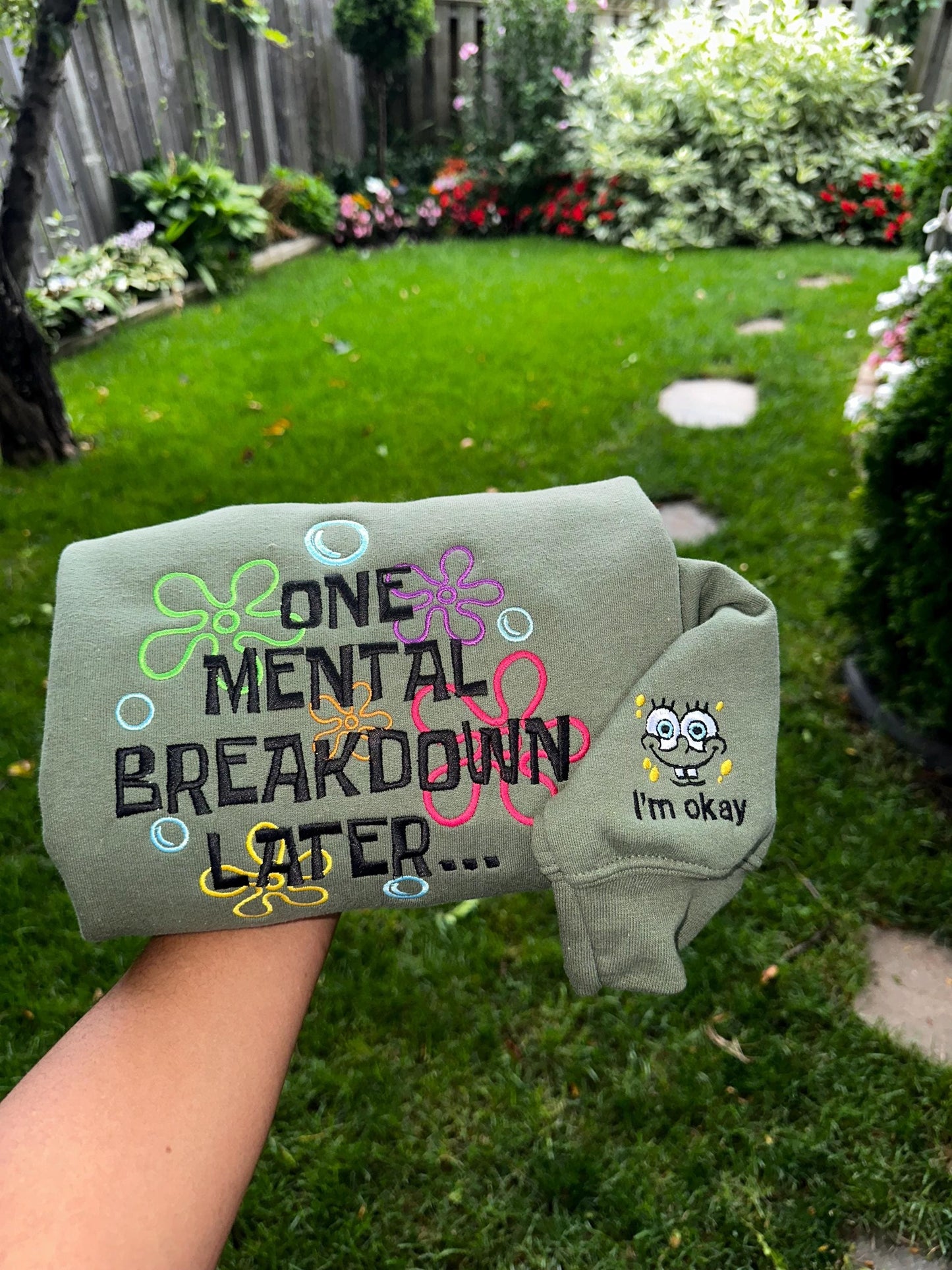 One  Mental Breakdown Later Embroidered Sweatshirt- Y2K Style Embroidered Crewneck| unisex Sweatshirt- gifts for her - mental health
