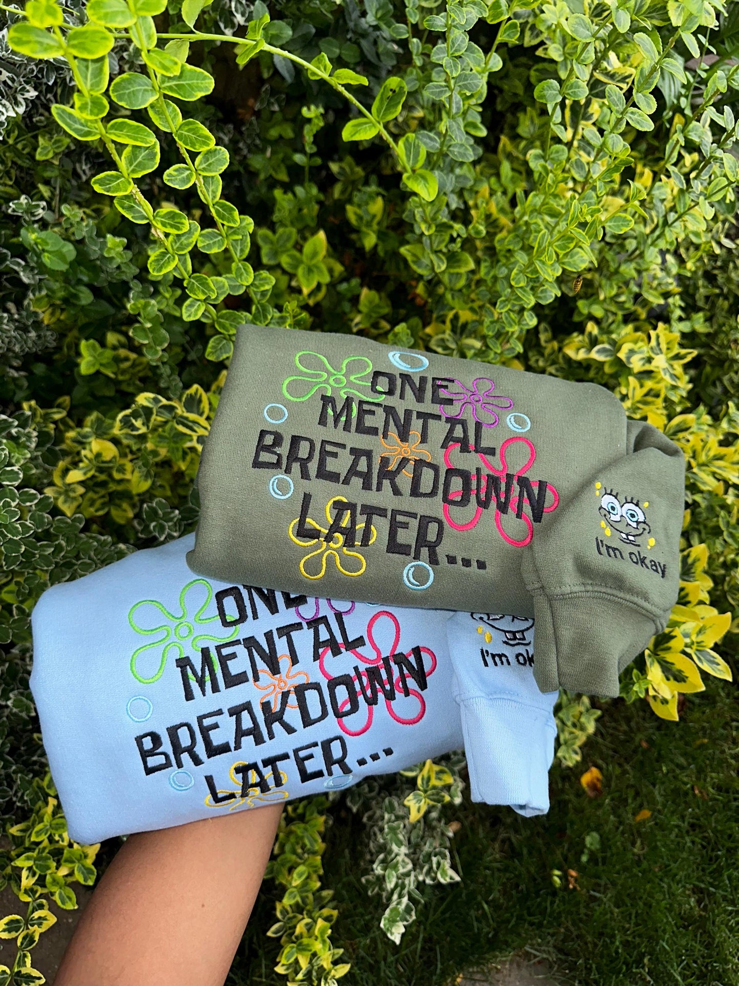 One  Mental Breakdown Later Embroidered Sweatshirt- Y2K Style Embroidered Crewneck| unisex Sweatshirt- gifts for her - mental health