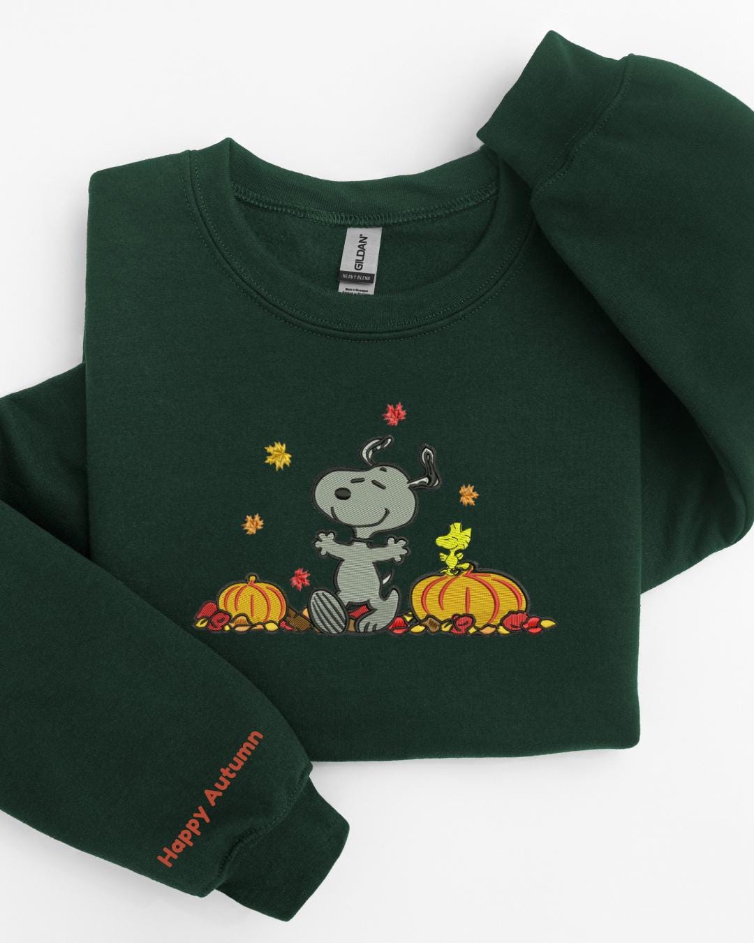 Happy Autumn Embroidered Sweatshirt