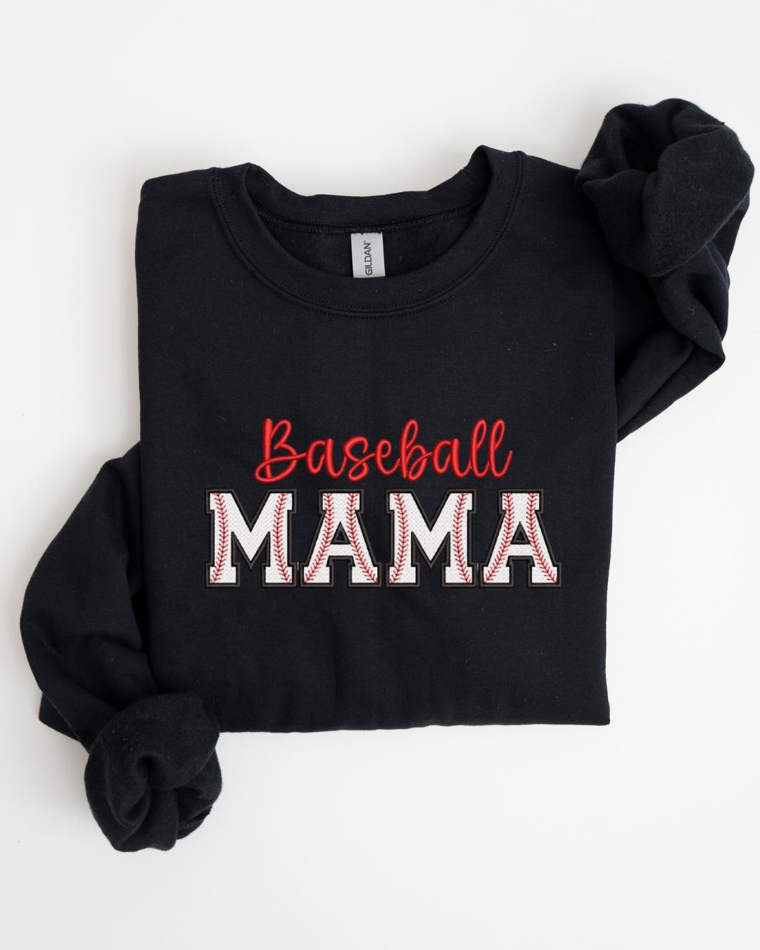 Baseball Mom Sweatshirt Embroidered, Custom Baseball Mama Shirt, Embroidered Baseball Fan Shirt, Sports Mama Sweatshirt, Sports Mom Gift