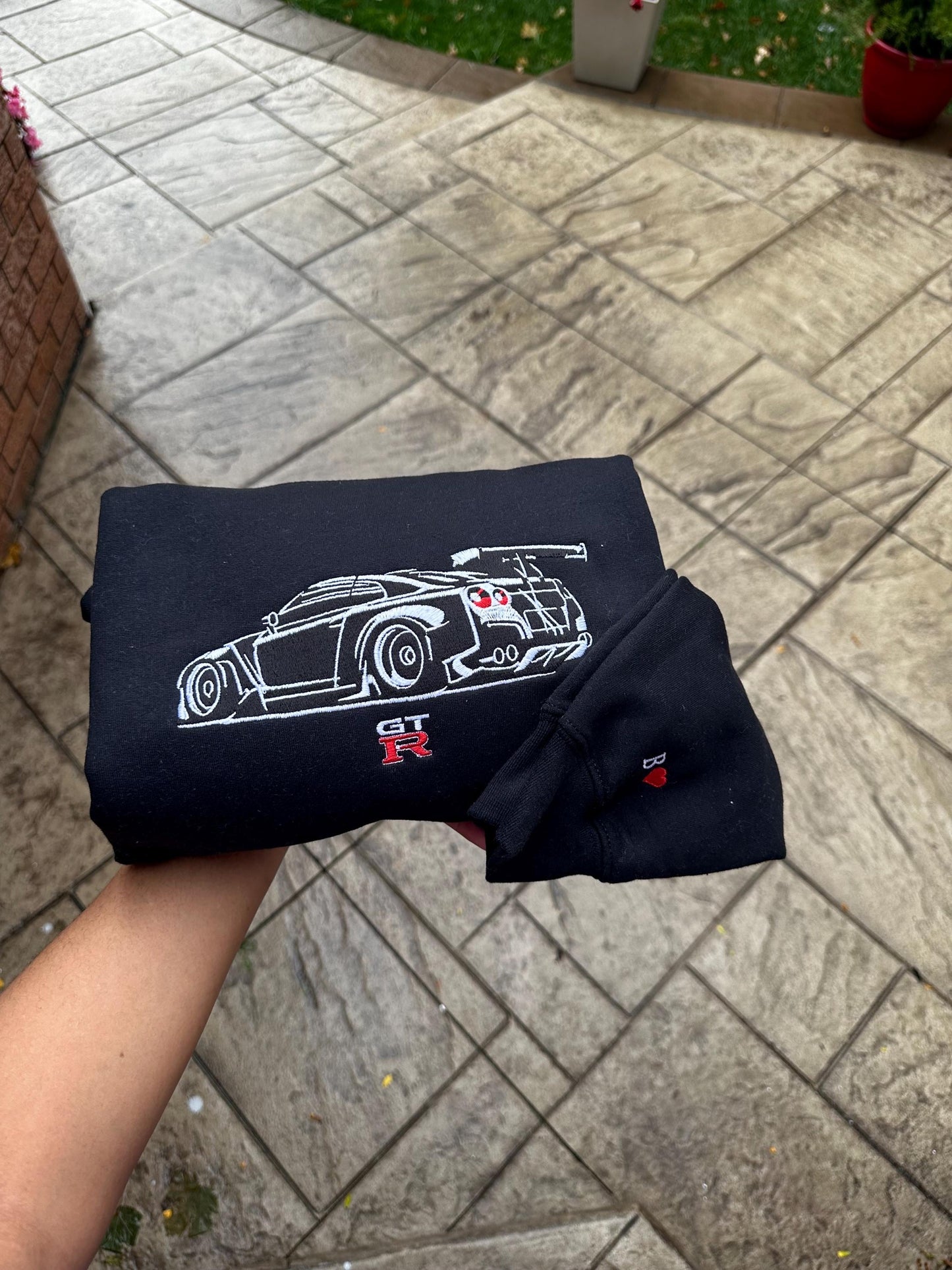 Embroidered Hoodie,  GTR Emblem Hoodie Unique Hand Embroidered JDM Sweatshirt, GTR Fan Hoodie, Car Lover, Gtr,Car lover Gift